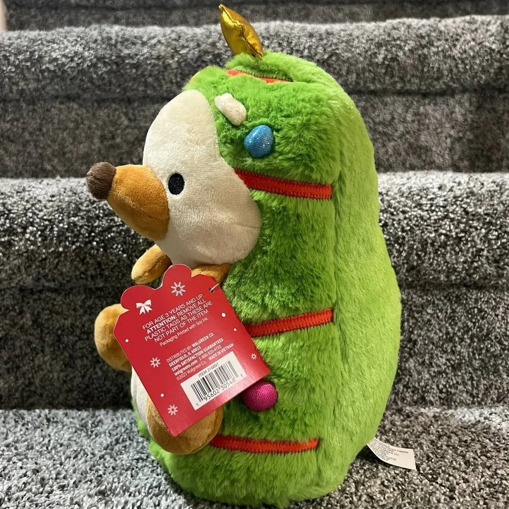 Play Right Green Holiday Hedgehog Stuffed Plush Christmas Tree Ornaments 10